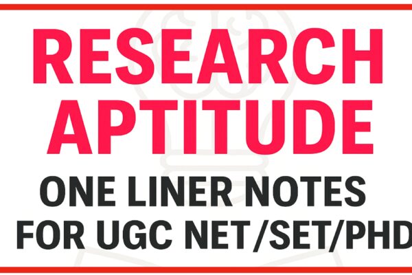 Research Aptitude One liner Notes for UGC NET /SET/Phd Research Aptitude By Easy Notes 4u Online Study