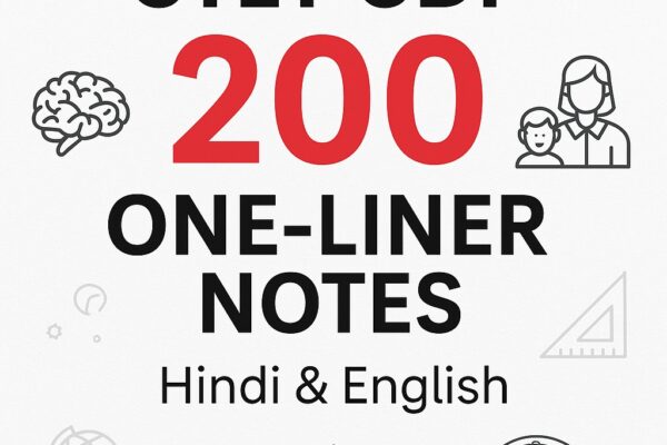 CTET CDP One Liner Notes in Hindi & English